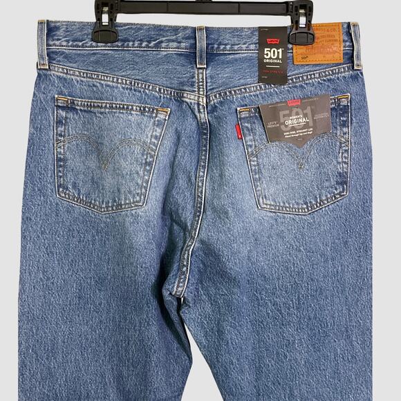 Levi’s Premium 501 Button Fly Jeans Womens W33 L30 Straight Leg 100% Cotton NWT - Picture 10 of 14